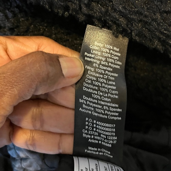 Aritzia Wilfred Free Waterhouse Coat 100% Virgin Wool Size Small In Black Zip Up - Picture 9 of 13